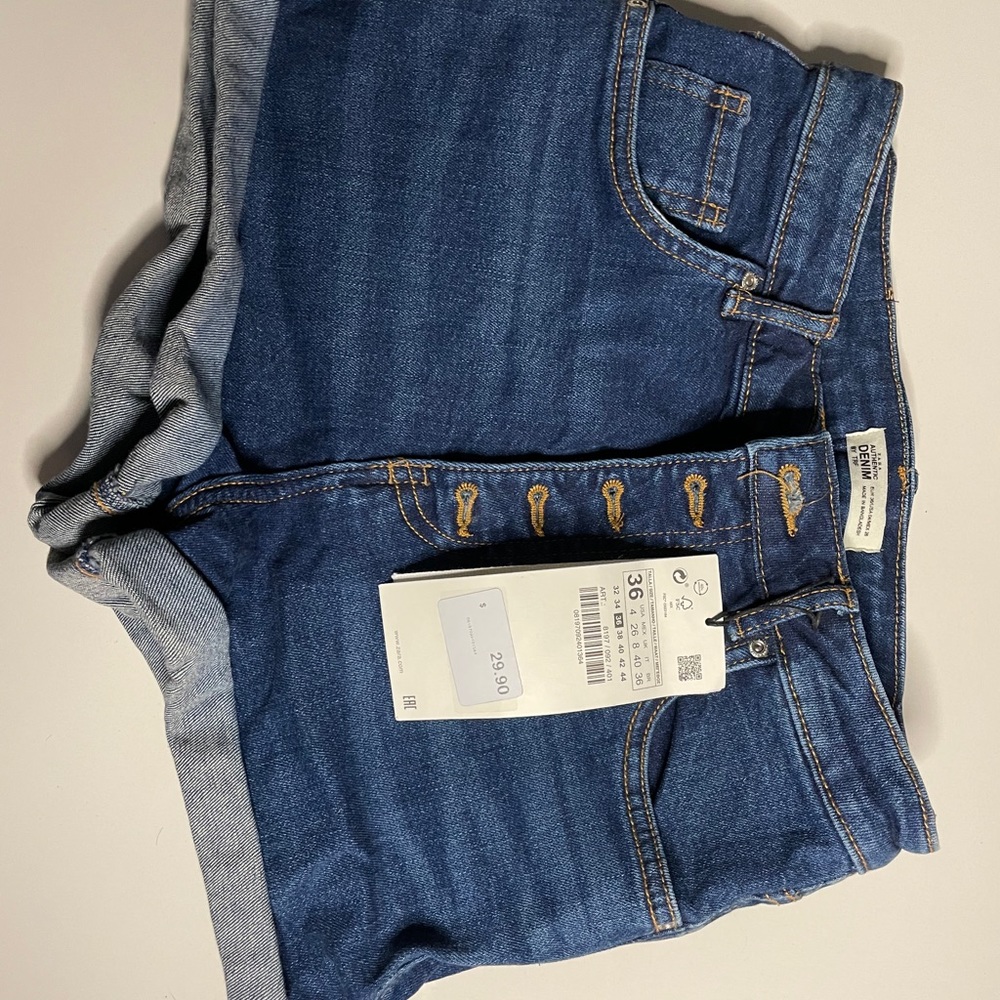 Zara High Waisted Jean shorts - Size 36 NWT